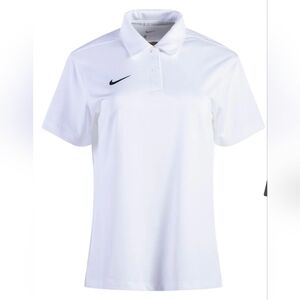 Nike Dri Fit Womans/Unisex White Polo T-Shirts